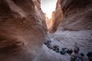 amazing canyon slot of quebrada de culebrillas in arequipa, peru