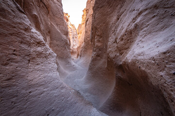 amazing canyon slot of quebrada de culebrillas in arequipa, peru