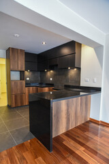 black kitchenette 