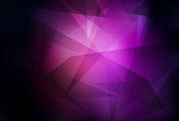 Obraz premium Dark Purple vector layout with lines, triangles.