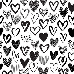 Heart shape seamless pattern. Love symbol texture