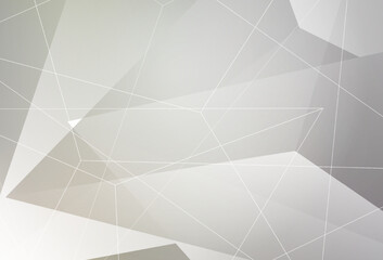 Light Gray vector template with crystals, triangles.