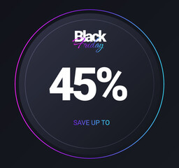 Discount 45 percent concept