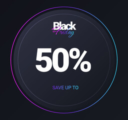Discount 50 percent concept