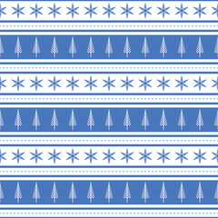 Hand drawn knit merry christmas or xmas seamless design pattern. Festive winter texture.