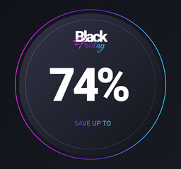 Discount 74 percent concept