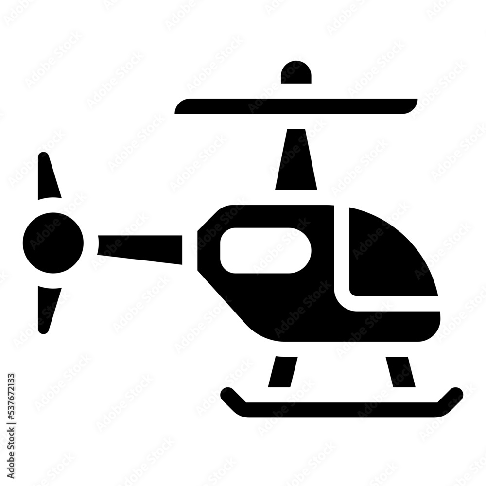 Sticker helicopter icon