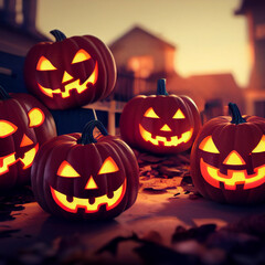 Halloween Jack-o-Lantern pumpkins, 