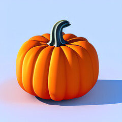 Obraz premium A spooky halloween pumpkin, simple background