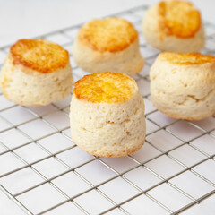 Butter scone set with raspberry and clotted cream