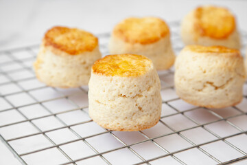 Butter scone set with raspberry and clotted cream