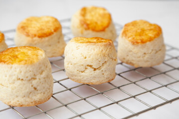 Butter scone set with raspberry and clotted cream