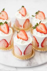 Strawberry shortcake, fresh and light Japanese dessert