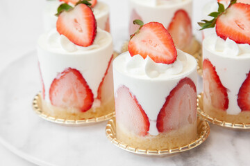 Strawberry shortcake, fresh and light Japanese dessert