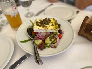 salad on a plate