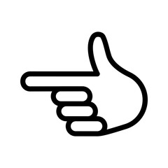 Icono de dedo de la mano apuntando o señalando. Concepto de señalar. Ilustración vectorial