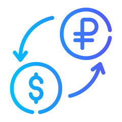 exchange gradient icon
