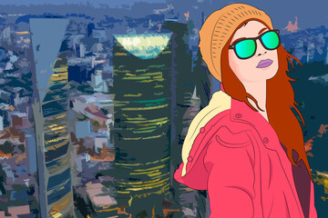 una noche en la cima de los edificios