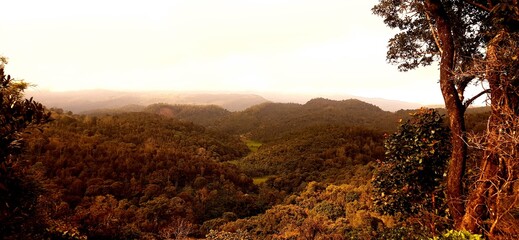 sunset in the mountains