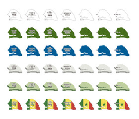 セネガル（アフリカ）イラストセット