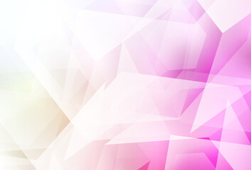 Light Pink, Yellow vector abstract polygonal pattern.