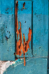 Abstract texture formed from weathered window wood