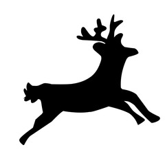 flying deer silhouette