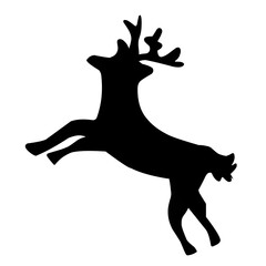 flying deer silhouette