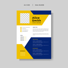 modern  Curriculum Vitae design template vector