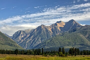 Mission mountains in western Montana.