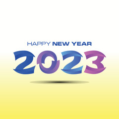 Colorful lettering background Happy New Year 2023
