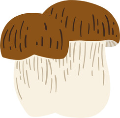 doodle freehand sketch drawing of bolete mushroom.