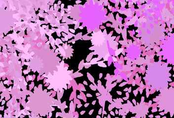 Light Pink vector pattern with random forms.