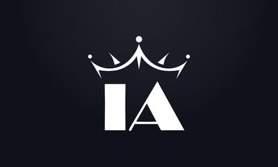 King crown logo design vector and extra bold queen symbol