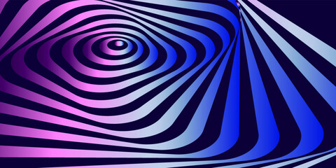 Fototapeta na wymiar Tunnel optical illusion, gradient color blurry. Vector illustration 