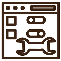 preferences settings tools outline icon