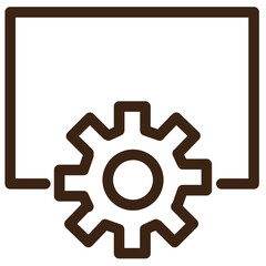 settings cogwheel tools outline icon