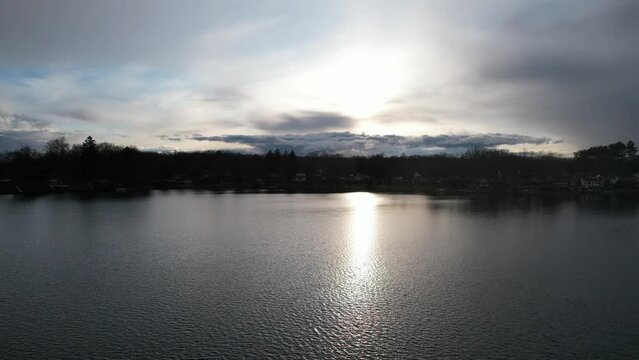 Ohio Lake Sun Clouds
