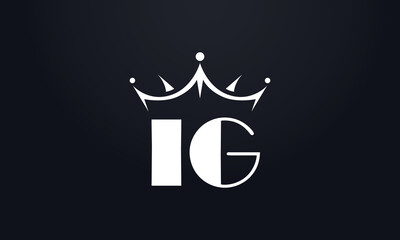 King crown logo design vector and extra bold queen symbol