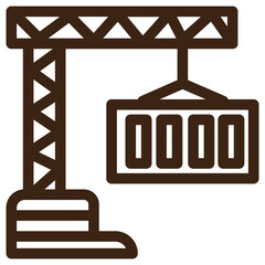 crane hook property tools outline icon