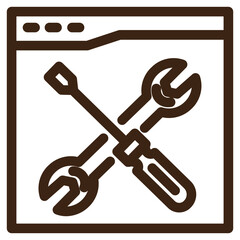 settings tools windows outline icon