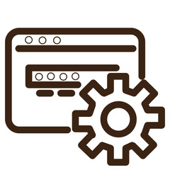 analysis engine search tool outline icon