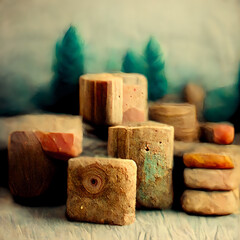 Wooden blocks