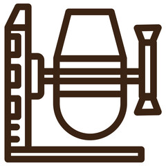 construction mixer tools outline icon