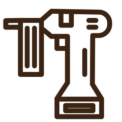 house nail repair tools outline icon
