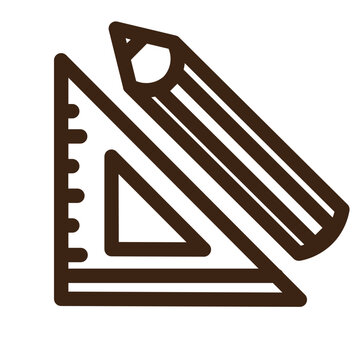 recommend clip art: pencil ruler tool triangle outline icon