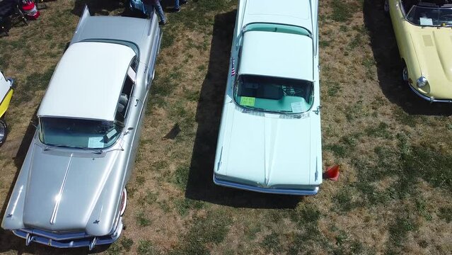 Drone Tracking Along Classic Cars