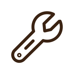 building tool work wrench outline icon