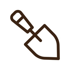 masonry tool trowel outline icon