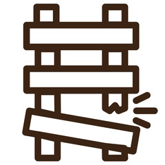 ladder tool work outline icon